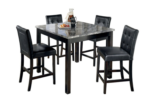 Maysville Black Counter Height Dining Table and Bar Stools (Set of 5) - Gate Furniture