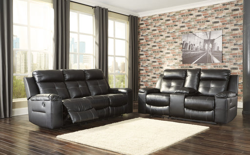 Kempten Black LED Reclining Living Room Set - Gate Furniture