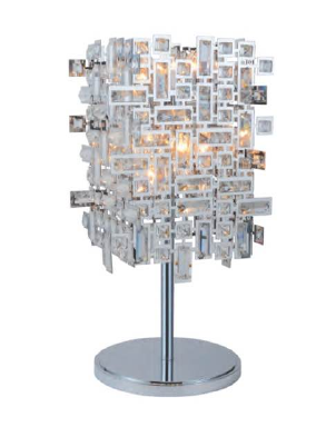 01TBL13CH 13" X 28" CHROME ORAN TABLE LAMP - 210000006586