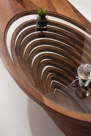 033 Walnut/Gold Coffee Table [ETA: 3/15] - Gate FurnitureCoffee Table