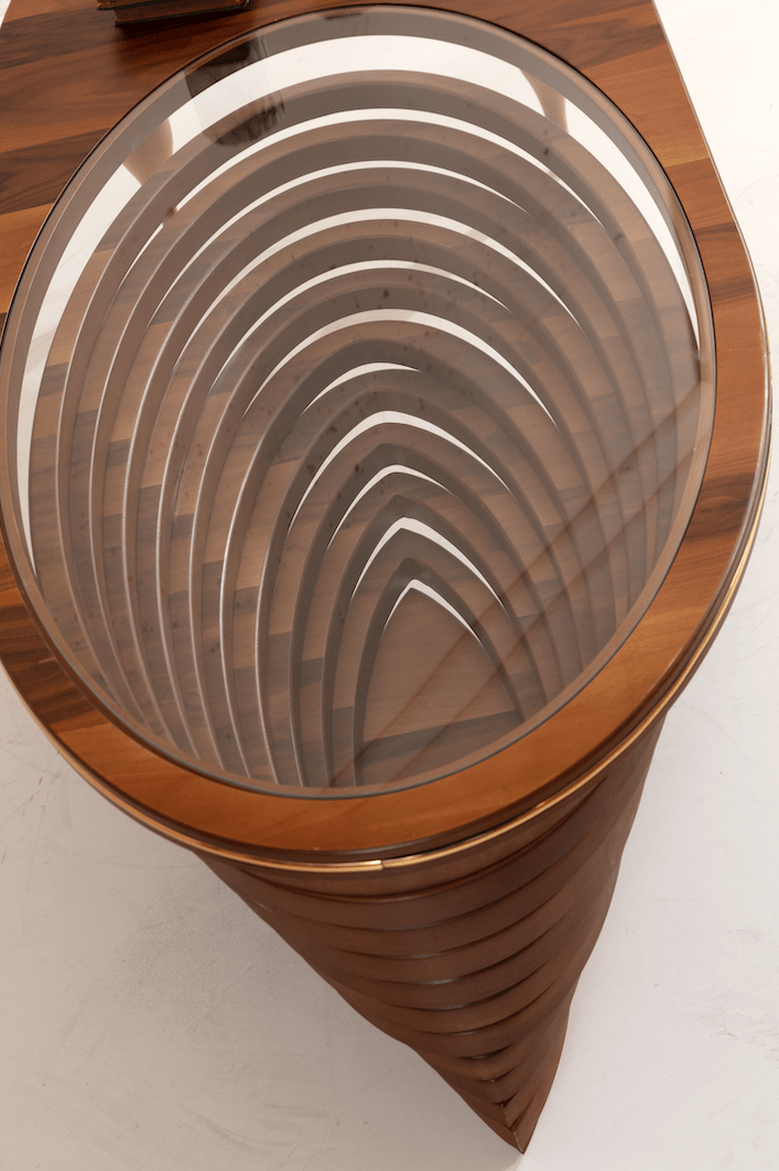 033 Walnut/Gold Coffee Table [ETA: 3/15] - Gate FurnitureCoffee Table