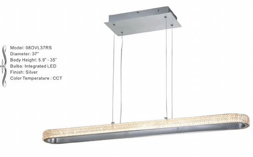 08OVL37RS 37" X 5.9" SILVER BAR - 210000006794