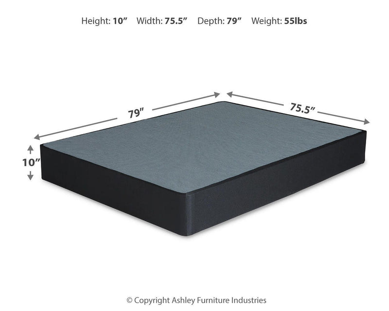 10 Inch Chime Memory Foam White King Mattress and Foundation - M699M1