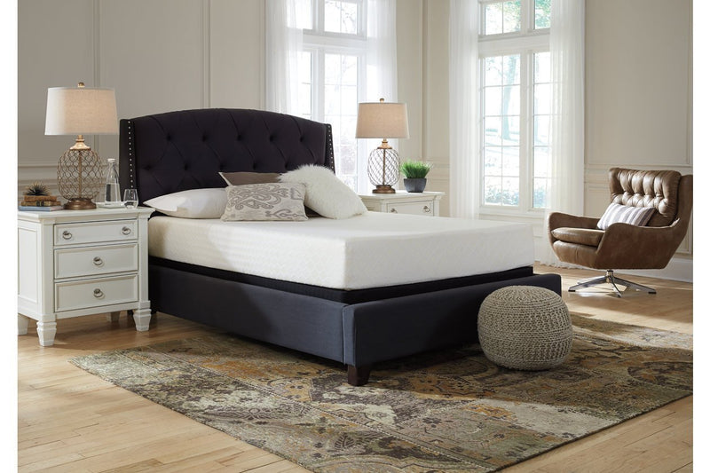 10 Inch Chime Memory Foam White Queen Mattress in a Box - Gate FurnitureQueen Mattress