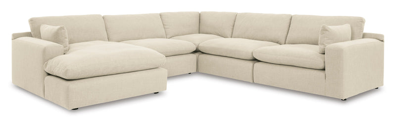 Elyza Linen 5-Piece LAF Chaise Sectional -  Ashley - Luna Furniture
