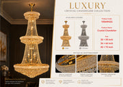 1006W42G 42 X 72 24K GOLD BAGEL STYLE CHANDELIER - 210000000151
