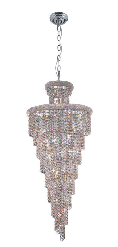1040H48C - 48 X 96 SPIRAL CHROME HANGING CHANDELIER - 210000004176