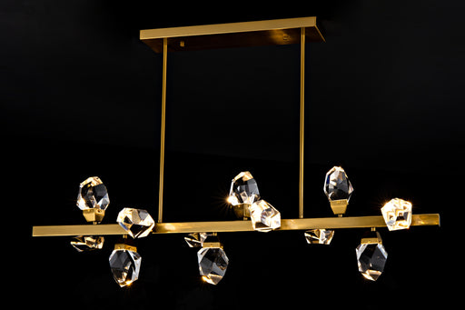 1101LNG45AG 45"X24" MODERN GLASS DROP (12 CRYSTAL DROP) - 210000007871