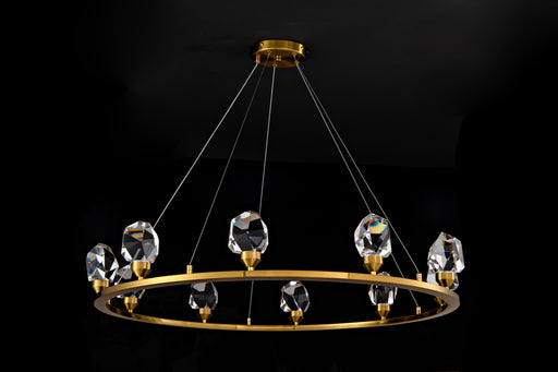 1101RND40AG 40"X48" MODERN GLASS DROP (10 CRYSTAL DROP) - 210000007873