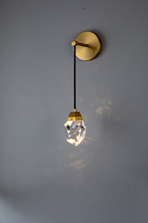 1101WALL1AG 6"X5"X26" MODERN GLASS DROP (1 CRYSTAL DROP) - 210000007881