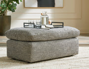 Dramatic Chair and Ottoman in Granite from Ashley - Luna Furniture