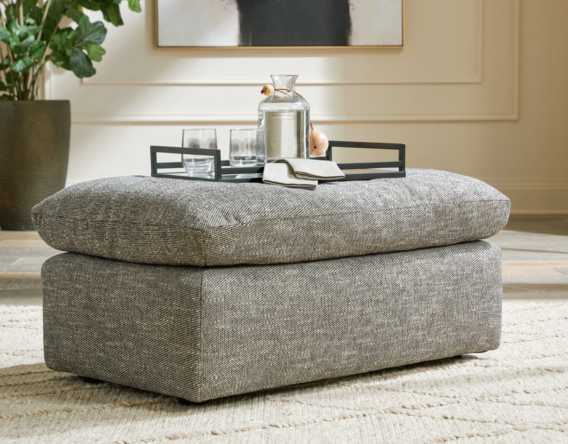 Dramatic Chair and Ottoman in Granite from Ashley - Luna Furniture