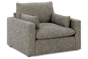 Dramatic Granite Oversized Chair and Ottoman -  Ashley - Luna Furniture