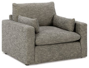 Dramatic Chair and Ottoman in Granite from Ashley - Luna Furniture