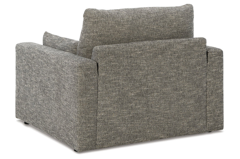 Dramatic Granite Oversized Chair and Ottoman -  Ashley - Luna Furniture