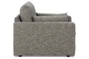 Dramatic Granite Oversized Chair and Ottoman -  Ashley - Luna Furniture