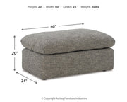 Dramatic Chair and Ottoman in Granite from Ashley - Luna Furniture