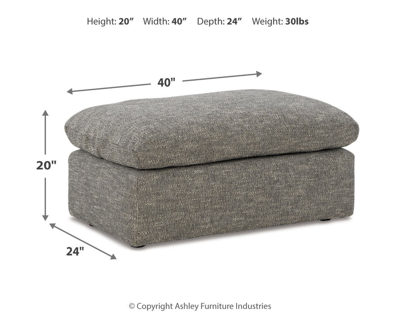Dramatic Chair and Ottoman in Granite from Ashley - Luna Furniture