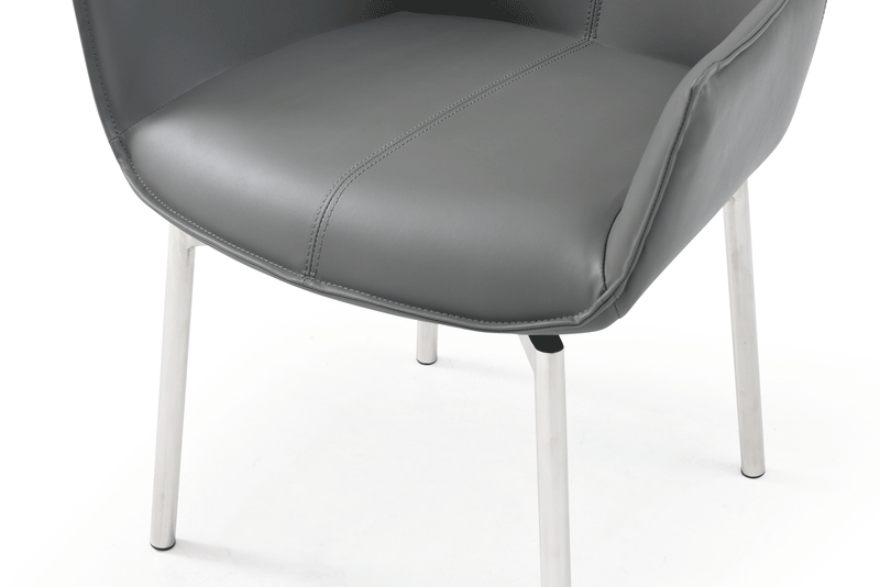 1218 Swivel Dining Chair Dark Grey - i36557 - Gate Furniture