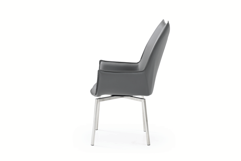 1218 Swivel Dining Chair Dark Grey - i36557 - Gate Furniture