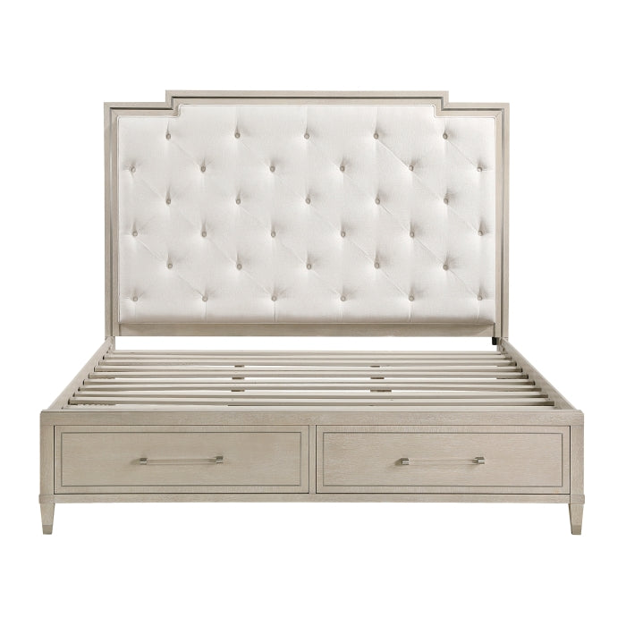 1312K-1CK* (3) California King Platform Bed with Footboard Storage - 1312K-1CK*