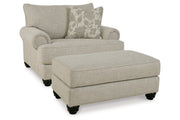 Asanti Fog Oversized Chair and Ottoman -  Ashley - Luna Furniture