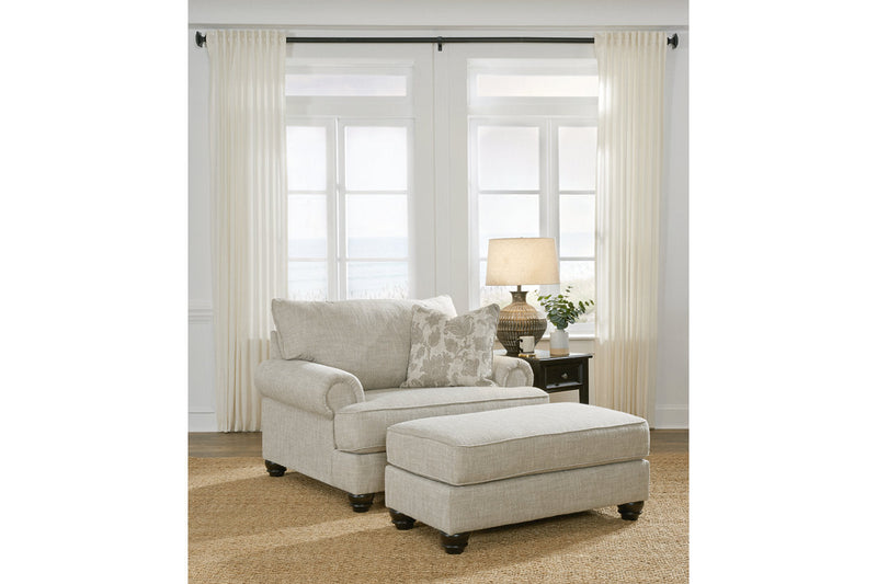 Asanti Fog Oversized Chair and Ottoman -  Ashley - Luna Furniture