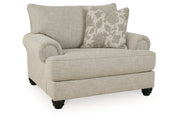 Asanti Fog Oversized Chair and Ottoman -  Ashley - Luna Furniture