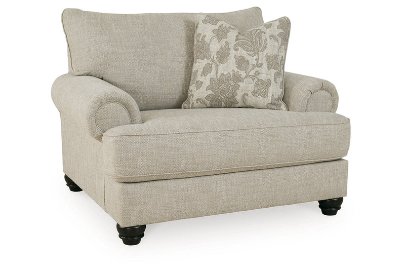 Asanti Fog Oversized Chair and Ottoman -  Ashley - Luna Furniture