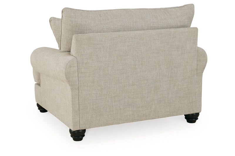 Asanti Fog Oversized Chair and Ottoman -  Ashley - Luna Furniture