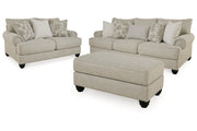 Asanti Fog Sofa, Loveseat and Ottoman -  Ashley - Luna Furniture