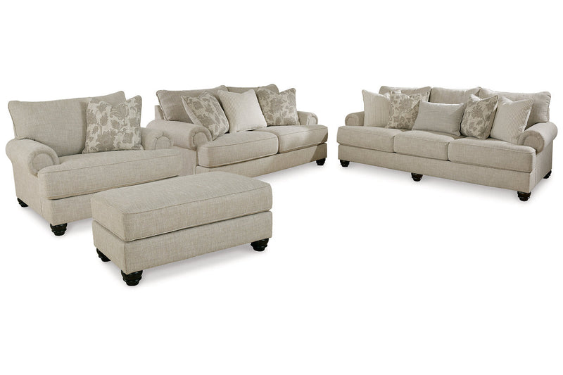 Asanti Fog Sofa, Loveseat, Oversized Chair and Ottoman -  Ashley - Luna Furniture