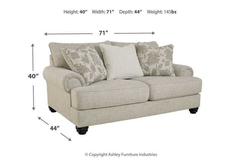 Asanti Fog Sofa, Loveseat and Ottoman -  Ashley - Luna Furniture