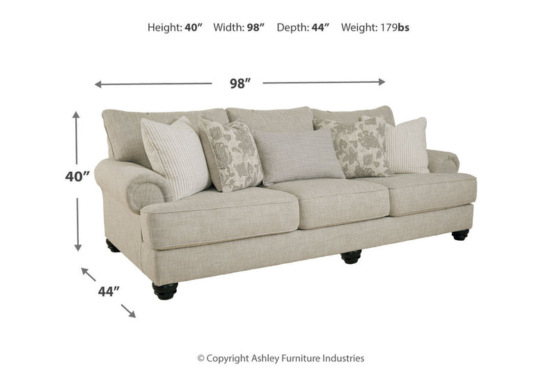 Asanti Fog Sofa, Loveseat and Ottoman -  Ashley - Luna Furniture
