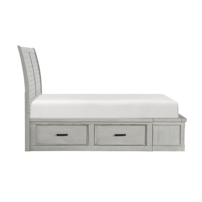 1337-1* (3) Queen Platform Bed with Storage Footboard and Side Rails - 1337-1*