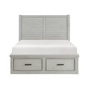 1337K-1EK* (3) Eastern King Platform Bed with Storage Footboard and Side Rails - 1337K-1EK*