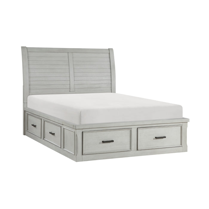 1337K-1EK* (3) Eastern King Platform Bed with Storage Footboard and Side Rails - 1337K-1EK*