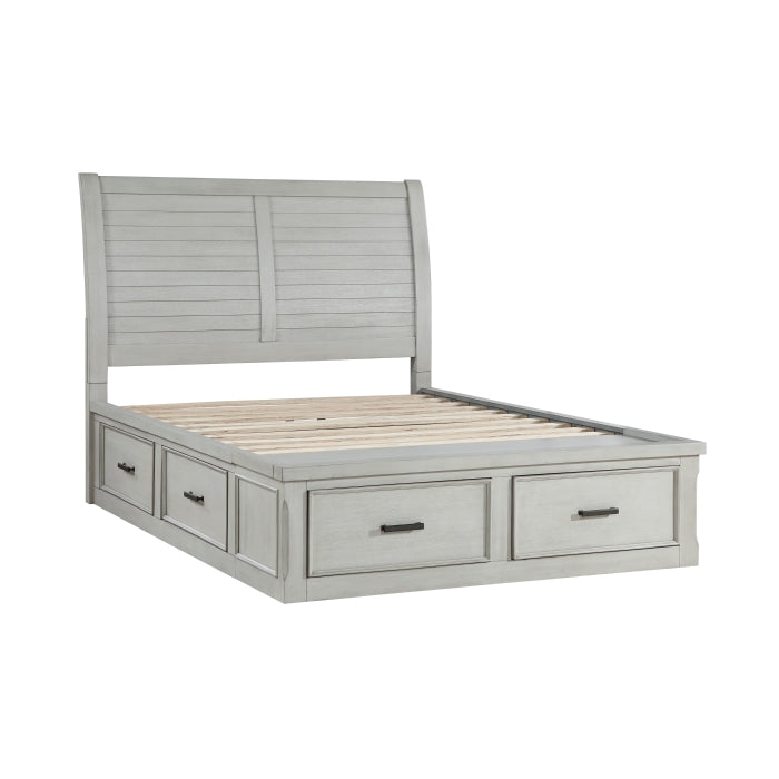 1337K-1EK* (3) Eastern King Platform Bed with Storage Footboard and Side Rails - 1337K-1EK*