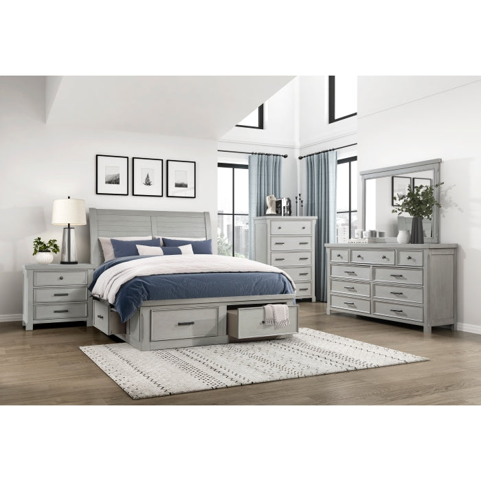 1337K-1EK* (3) Eastern King Platform Bed with Storage Footboard and Side Rails - 1337K-1EK*