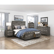 1342-1* (3) Queen Platform Bed with Footboard Storage - 1342-1*