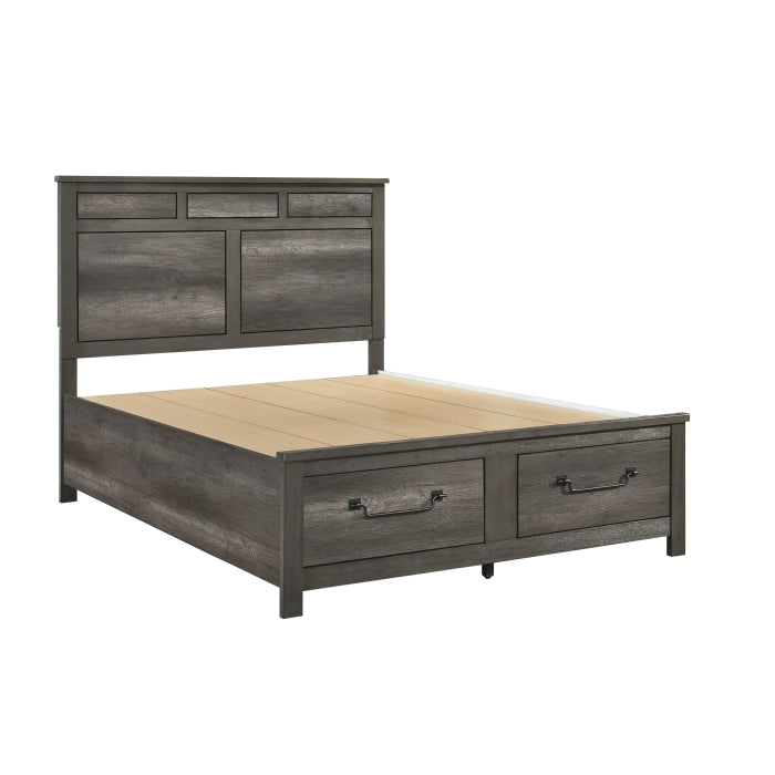 1342K-1EK* (3) Eastern King Platform Bed with Footboard Storage - 1342K-1EK*
