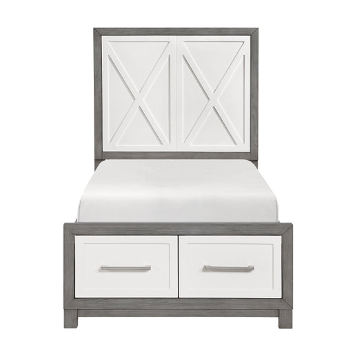 1366T-1* (3) Twin Platform Bed with Footboard Storage - 1366T-1*