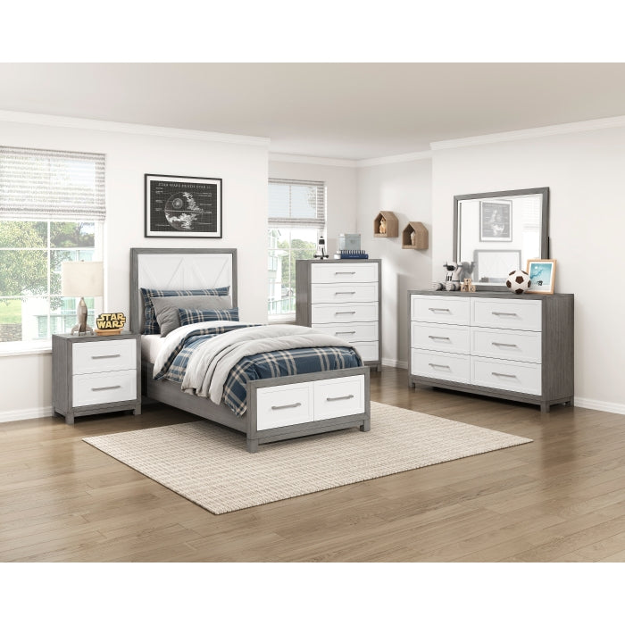 1366T-1* (3) Twin Platform Bed with Footboard Storage - 1366T-1*