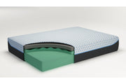 14 Inch Chime Elite White/Blue King Memory Foam Mattress in a Box - Gate FurnitureKing Mattress