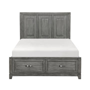 1450-1* (3) Queen Platform Bed with Footboard Storage - 1450-1*