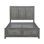 1450-1* (3) Queen Platform Bed with Footboard Storage - 1450-1*