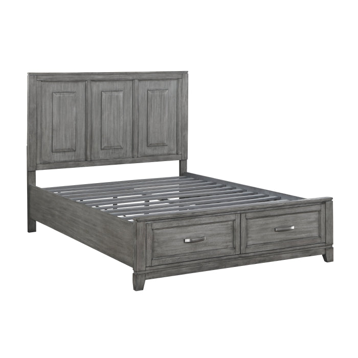 1450-1* (3) Queen Platform Bed with Footboard Storage - 1450-1*