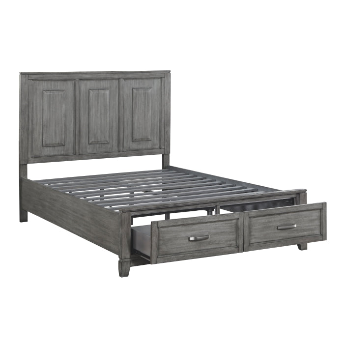 1450-1* (3) Queen Platform Bed with Footboard Storage - 1450-1*