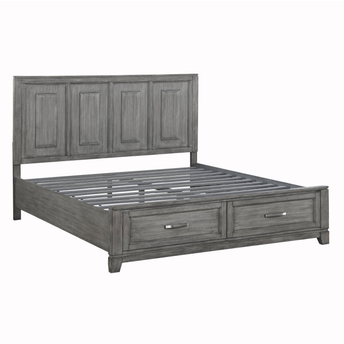 1450K-1EK* (3) Eastern King Platform Bed with Footboard Storage - 1450K-1EK*
