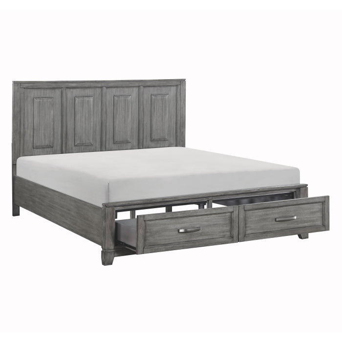 1450K-1EK* (3) Eastern King Platform Bed with Footboard Storage - 1450K-1EK*